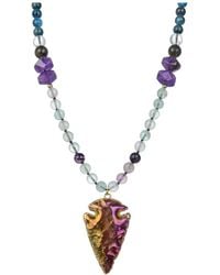 Eye Candy LA - Rainbow Fluorite Knotted Necklace - Lyst