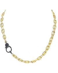 Rachel Reinhardt Jewelry - 14k Over Silver Cz Paperclip Chain Necklace - Lyst