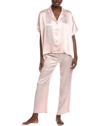 Flora Nikrooz - 2pc Crinkled Charm Caftan Pajama Set - Lyst