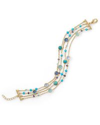 Liv Oliver - 18k Plated 35.70 Ct. Tw. Gemstone Bracelet - Lyst