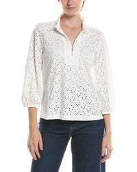 NIC+ZOE - Knit Eyelet Top - Lyst