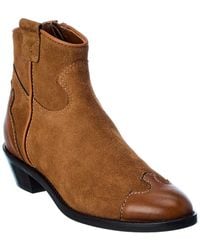 See By Chloé - See By Chloe Suede & Leather Bootie - Lyst