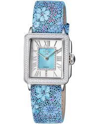 Gv2 Padova Floral Diamond Watch - Blue