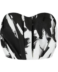 McQueen - Graffiti Bustier Top - Lyst