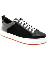 MCM - Leather & Canvas Sneaker - Lyst