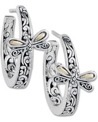 Samuel B. - Silver Filigree Dragonfly Earrings - Lyst