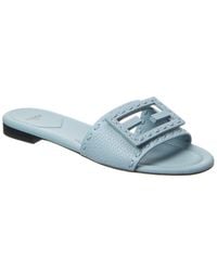 Fendi - Ff Baguette Leather Sandal - Lyst