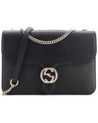 Gucci - Sheep Leather Interlocking Shoulder Bag Medium (Authentic Pre- Loved) - Lyst