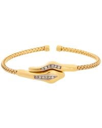 Meshmerise - 18k Rose Gold Vermeil 0.12 Ct. Tw. Diamond Mesh Bangle - Lyst