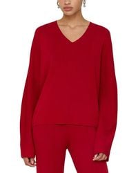 Lafayette 148 New York - Ribbed V Neck Pullover Sweater - Lyst