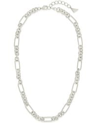 Sterling Forever - Fianna Mixed Chain Link Necklace - Lyst