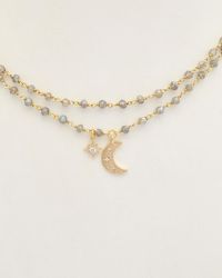 Rachel Reinhardt Jewelry - 14K Plated Labradorite Cz Celestial Necklace - Lyst