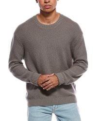 FRAME - Textured Wool & Cashmere-blend Crewneck Sweater - Lyst