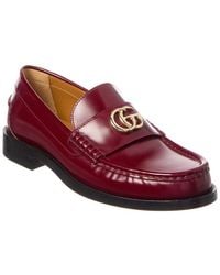 Gucci - Double G Leather Loafer - Lyst