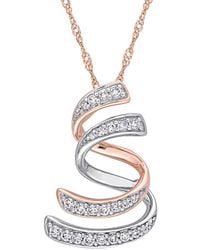 Diamond Select Cuts - 14k Two-tone 0.2 Ct. Tw. Diamond Necklace - Lyst
