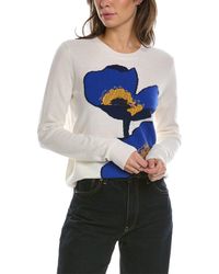 Carolina Herrera - Poppy Intarsia Cashmere-blend Sweater - Lyst