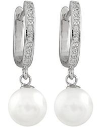Splendid - Silver 6-7mm Akoya Pearl Earrings - Lyst