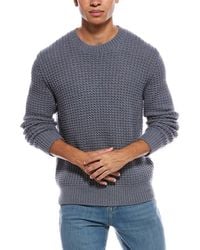 Vince - Macro Waffle Wool & Cashmere-Blend Crewneck Sweater - Lyst