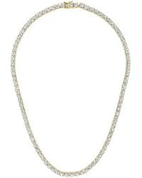 Genevive Jewelry - 14k Over Silver Cz Necklace - Lyst
