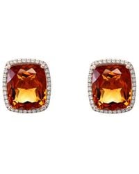 Effy Fine Jewelry - 14K Rose 17.81 Ct. Tw. Diamond & Madera Citrine Earrings - Lyst