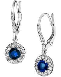 Diana M. Jewels - Fine Jewelry 14k 1.52 Ct. Tw. Diamond & Sapphire Earrings - Lyst