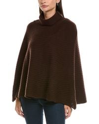 Forte - Cashmere Circular Rib Cashmere & Wool-Blend Poncho - Lyst