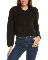 Hannah Rose - Chunky Textured Button Cashmere-Blend Cardigan - Lyst