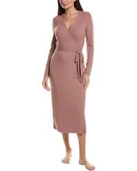 Barefoot Dreams - Ultra Soft Rib Wrap Dress - Lyst