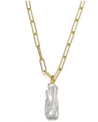 Genevive Jewelry - 14k Over Silver 28-32mm Pearl Necklace - Lyst