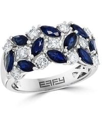 Effy Fine Jewelry - 14K 2.27 Ct. Tw. Diamond & Sapphire Ring - Lyst
