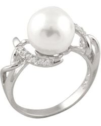 Splendid - 10Mm Pearl Cz Ring - Lyst
