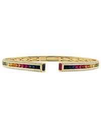 Sabrina Designs - 14K 3.74 Ct. Tw. Diamond & Sapphire Cuff Bangle - Lyst