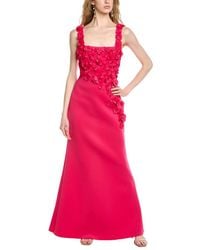 Badgley Mischka - Cutout Appliques Gown - Lyst