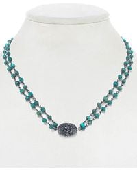 Rachel Reinhardt Jewelry - Plated Silver Turquoise & Crystal Necklace - Lyst