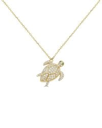 Sabrina Designs - 14K 0.64 Ct. Tw. Diamond & Emerald Pendant Necklace - Lyst