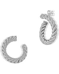 Argento Vivo - Silver Hoop Earrings - Lyst