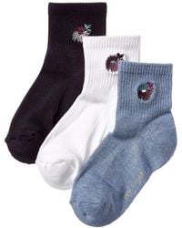 Ted Baker - Set Of 3 Quarter Crew Sock - Lyst