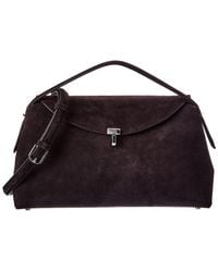 TOTEME - T-Lock Suede Top Handle Satchel - Lyst