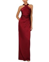 ADRIANNA EVE - Stretch Satin Long Dress - Lyst