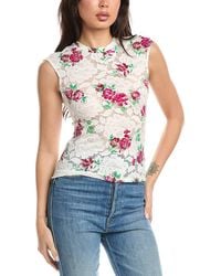 AFRM - Nina Crochet Lace T-Shirt - Lyst