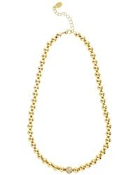 Rivka Friedman - 18k Plated Cz Polished Bead Necklace - Lyst