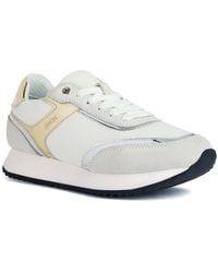 Geox - Donna Leather-trim Sneaker - Lyst