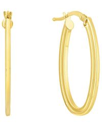 Italian Gold - 14k Oval Hoops - Lyst