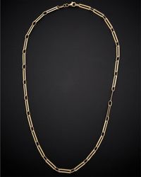 Italian Gold - 14k Polished Paperclip Necklace - Lyst