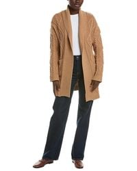 525 America - Shawl Collar Cable Wool-blend Cardigan - Lyst