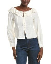 CELESTINE SEI - Embroidered Lace Top - Lyst
