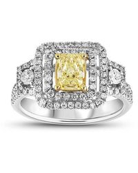 LEVARON - 18K Two-Tone 1.50 Ct. Tw. Diamond Ring - Lyst