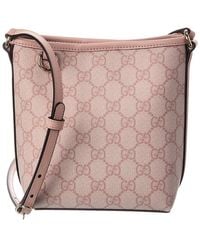 Gucci - Gg Emblem Nano Gg Supreme Canvas & Leather Bucket Bag - Lyst