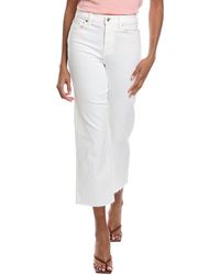 7 For All Mankind - Alexa White Cropped Jean - Lyst