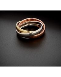Italian Gold - 14k Tri-tone Rolling Ring - Lyst